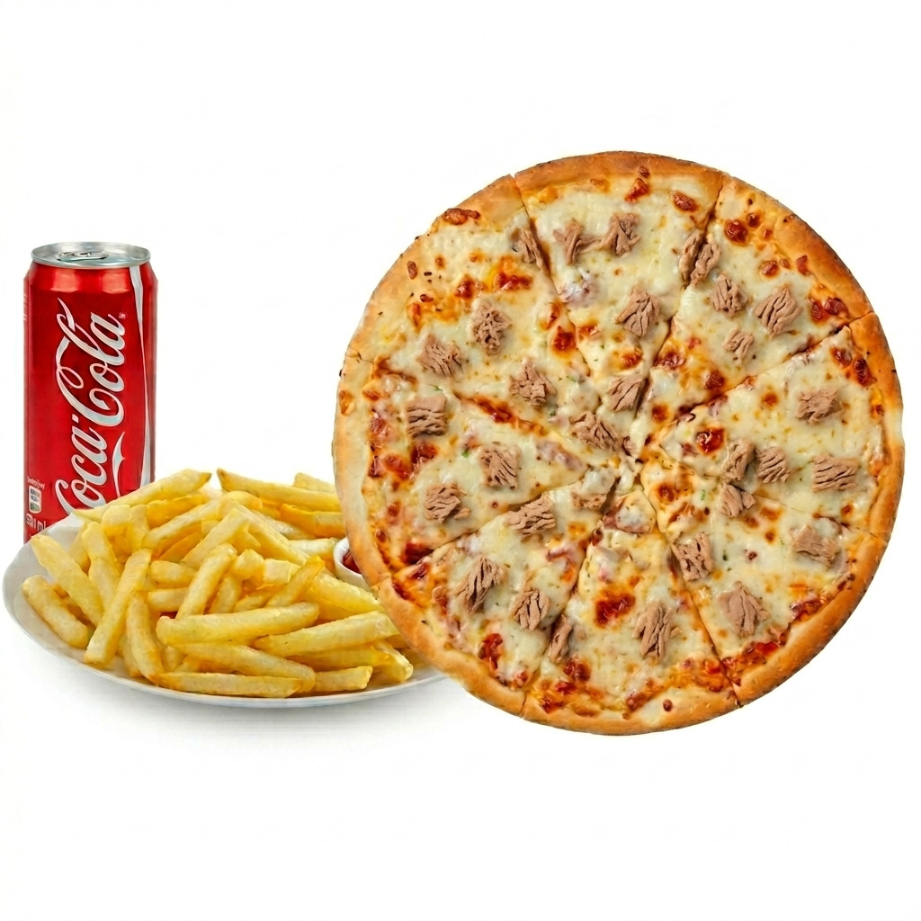 Ton Balıklı Pizza Menü (Büyük Boy)