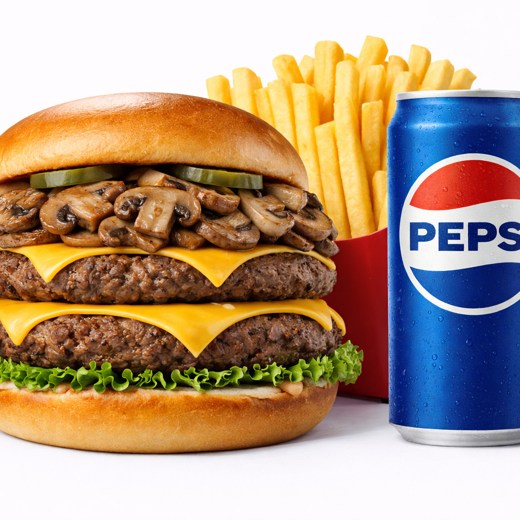 Dubleks Mr Mantar Burger Menü