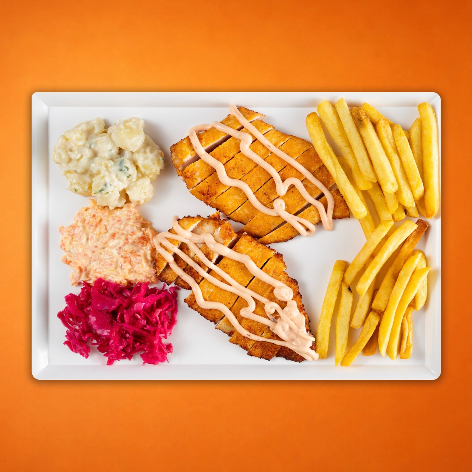 Sriracha Mayo Soslu Schnitzel