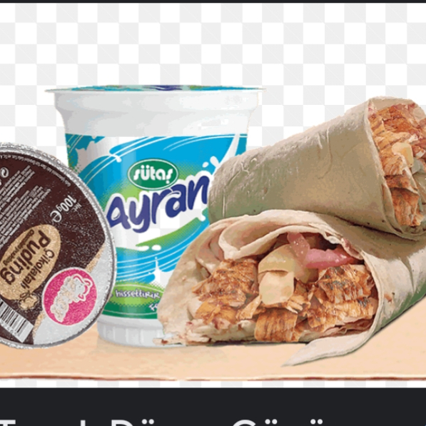 Özel Soslu Kaşarlı Dürüm & Tatlı & Ayran