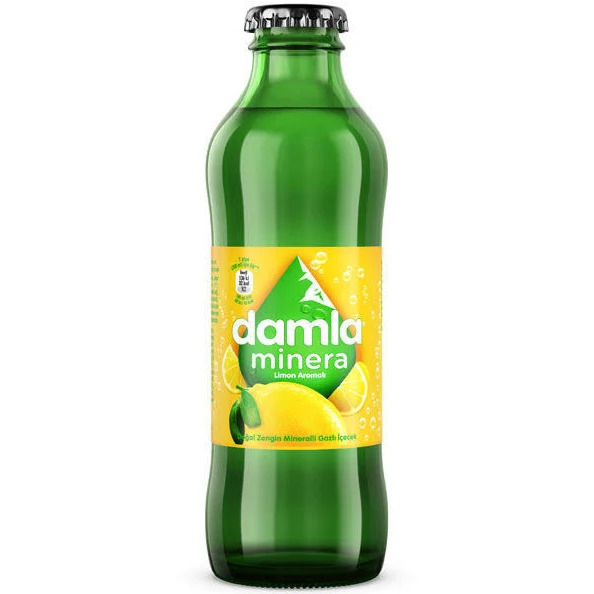 Damla Minera Limonlu Maden Suyu Cam Şişe 200 ML