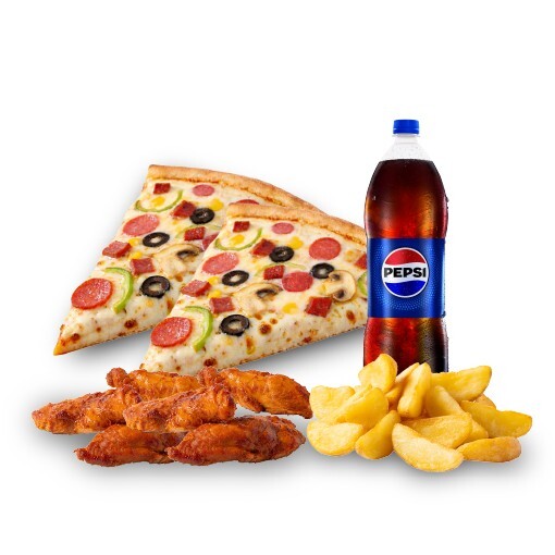 Tavuklu İki Dilim Pizza Menü