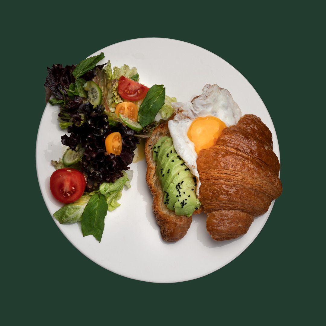 Avokado Göz Yumurtalı Kruvasan