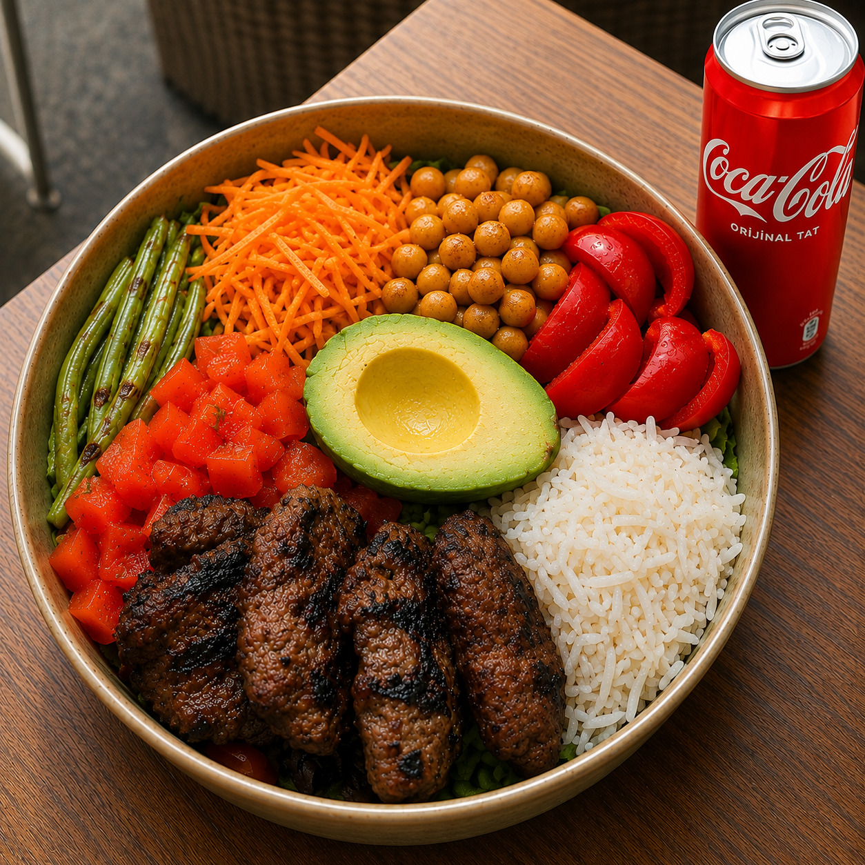 Fit Köfte Bowl + Coca - Cola Menü