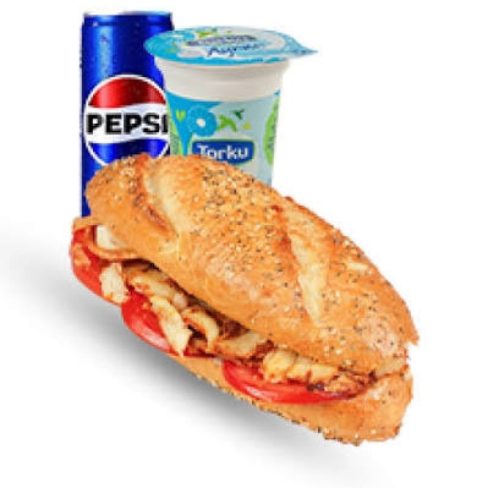 Tavuk döner soslu tam somun