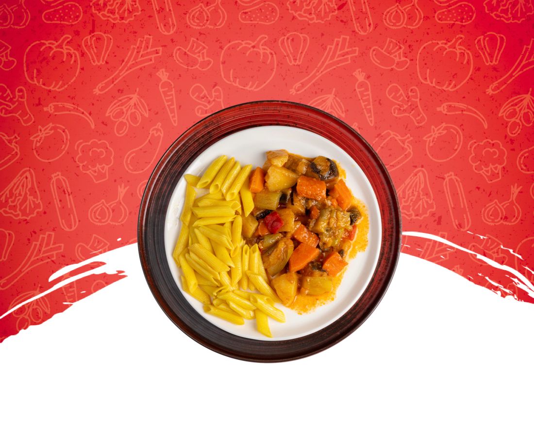 Sebzeli türlü & Penne Makarna