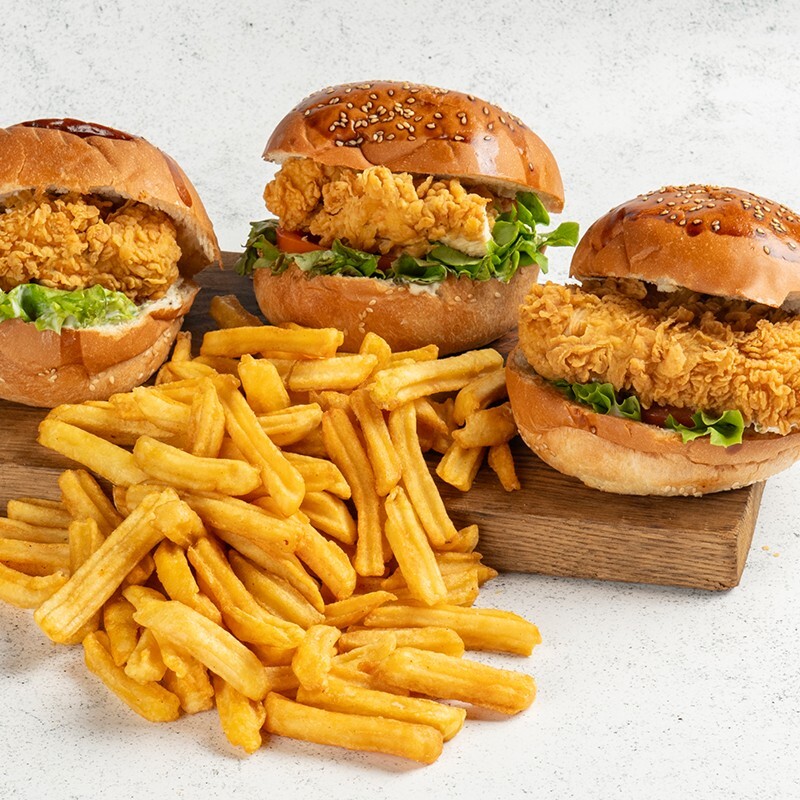 3'lü Çıtır Burger Menü (2930,85 KCal)