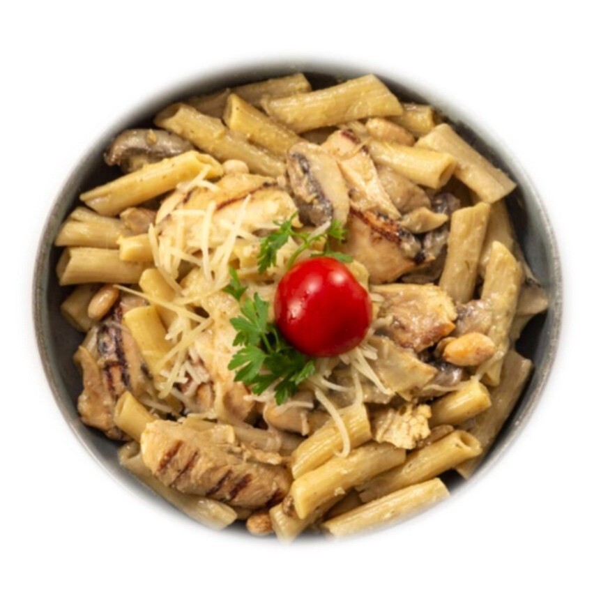 Kremalı Tavuklu Mantarlı Penne