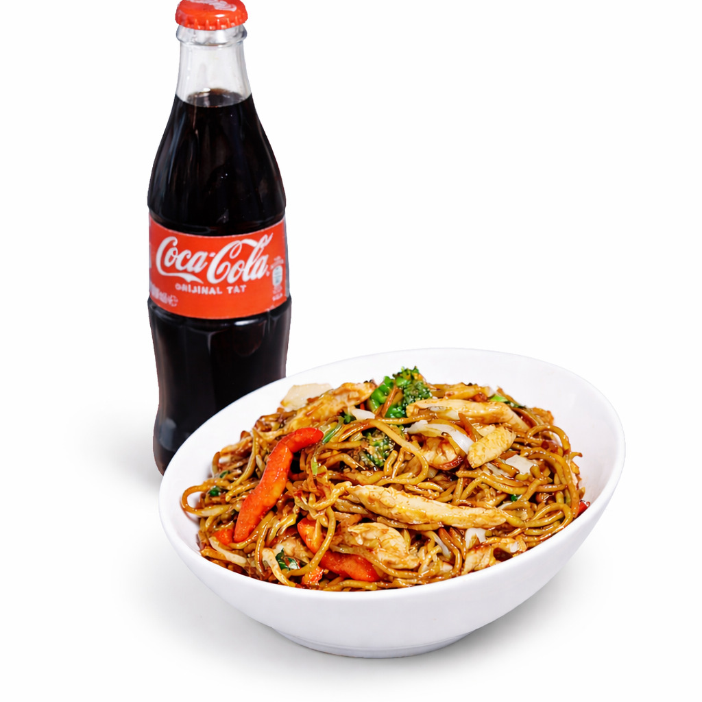 Tavuklu Sebzeli Erişte + Coca-Cola - % 10 İndirim