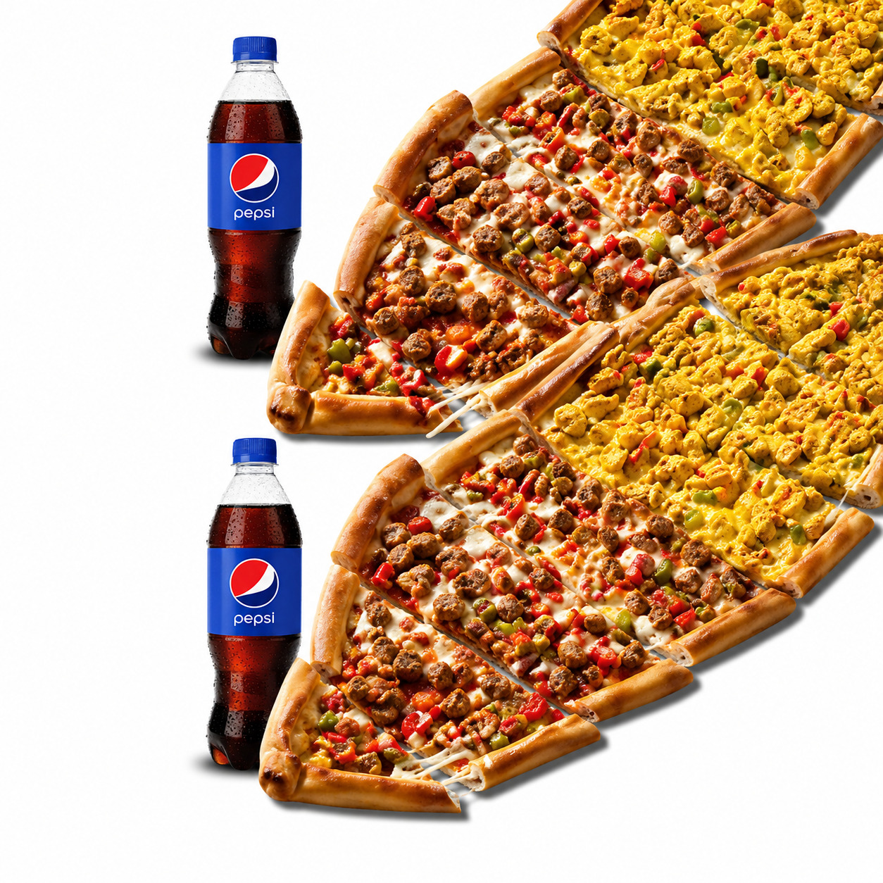 🍗🥔🥤2 Adet Tavuklu Patatesli Pide + 2 Adet Cam Pepsi