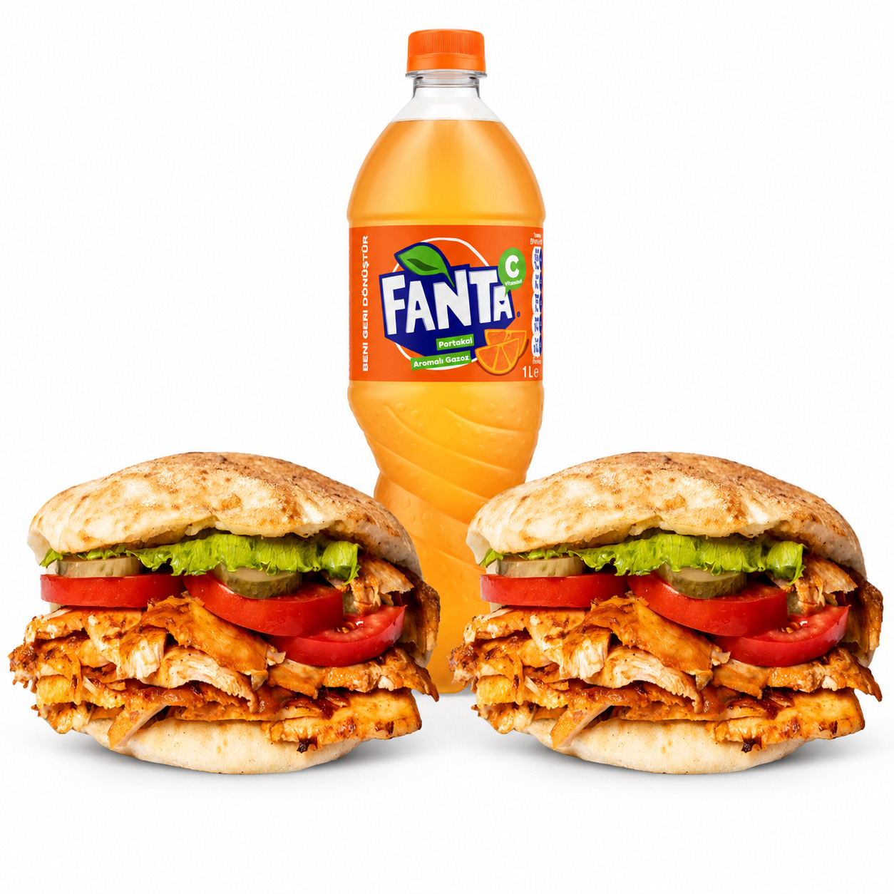 İkili Tombik Tavuk Döner (2 X 120 g) + Fanta (1 l)