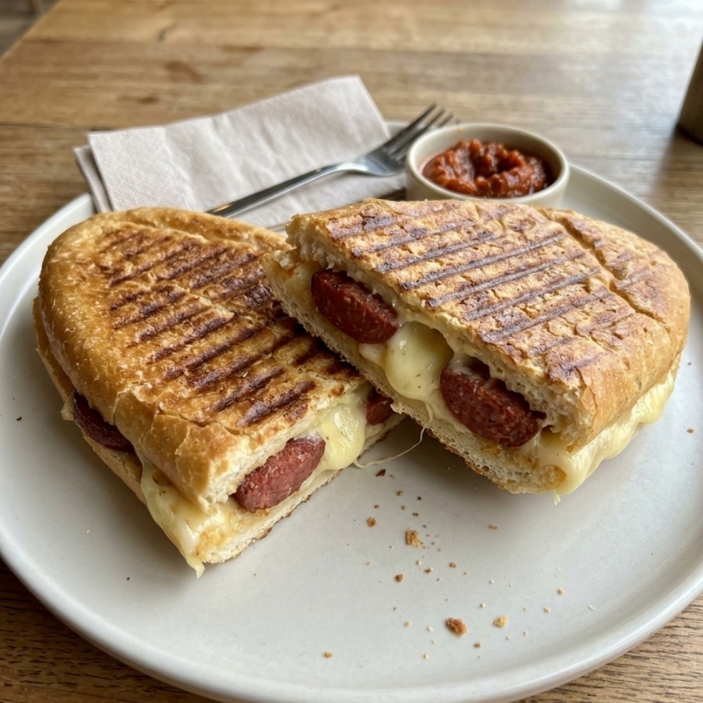Sucuklu Kaşarlı Sandviç Tost