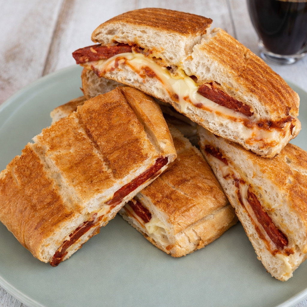 Yarım Ekmek Sucuklu Tost