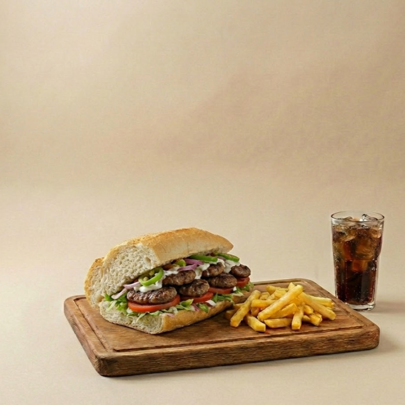 Ekmek Arası Köfte (90 gr.) Menü