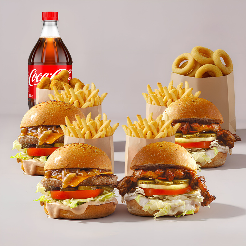 2'li Cheeseburger & 2'li Tavuk Burger Menü