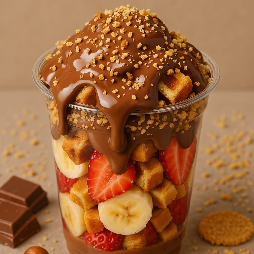 Sütlü Çikolatalı Bardak Waffle