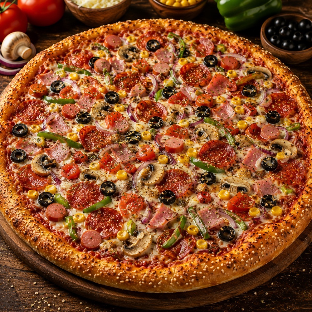 Bol Malzemeli Pizza (Küçük Boy)