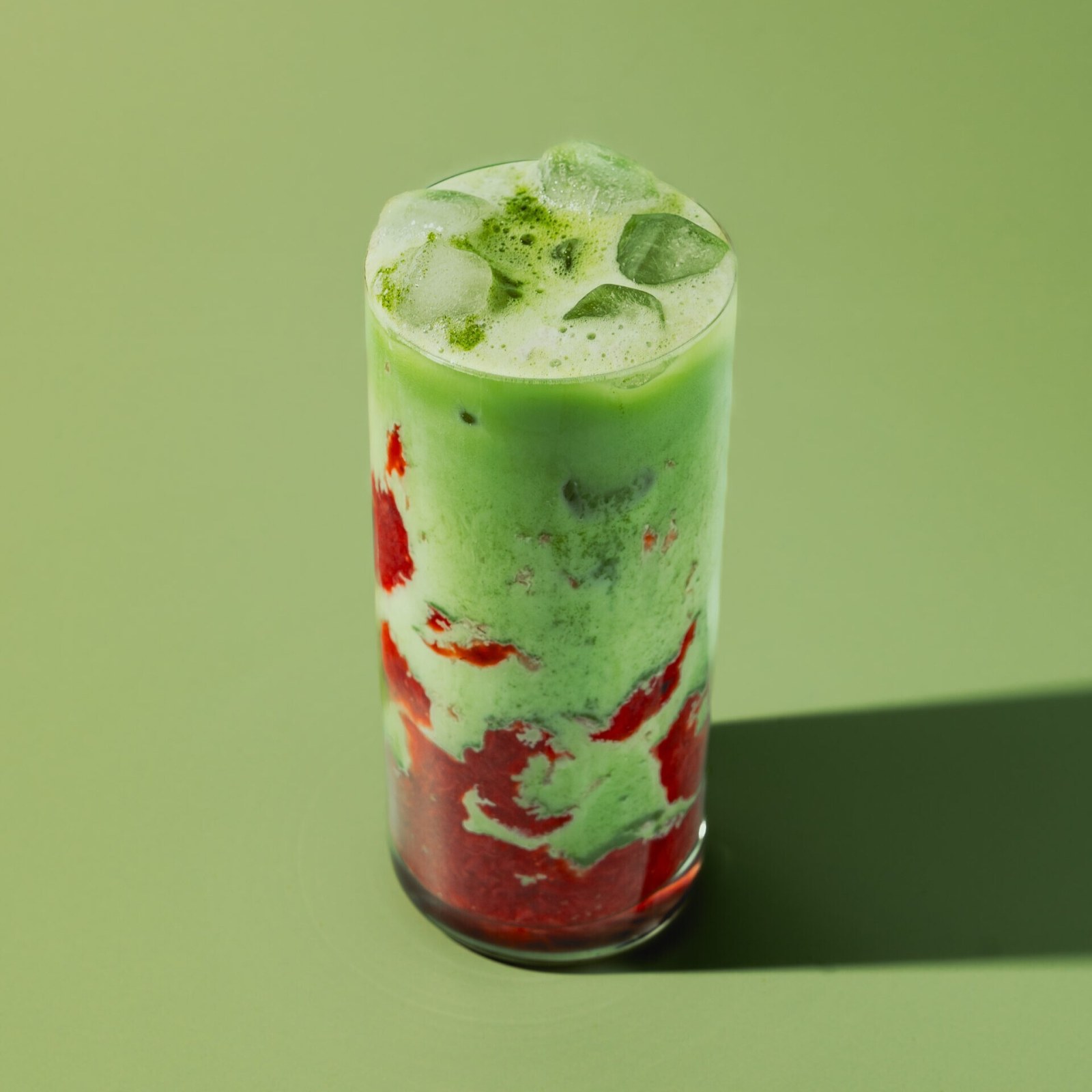 Ice Strawberry Vanilla Matcha Latte