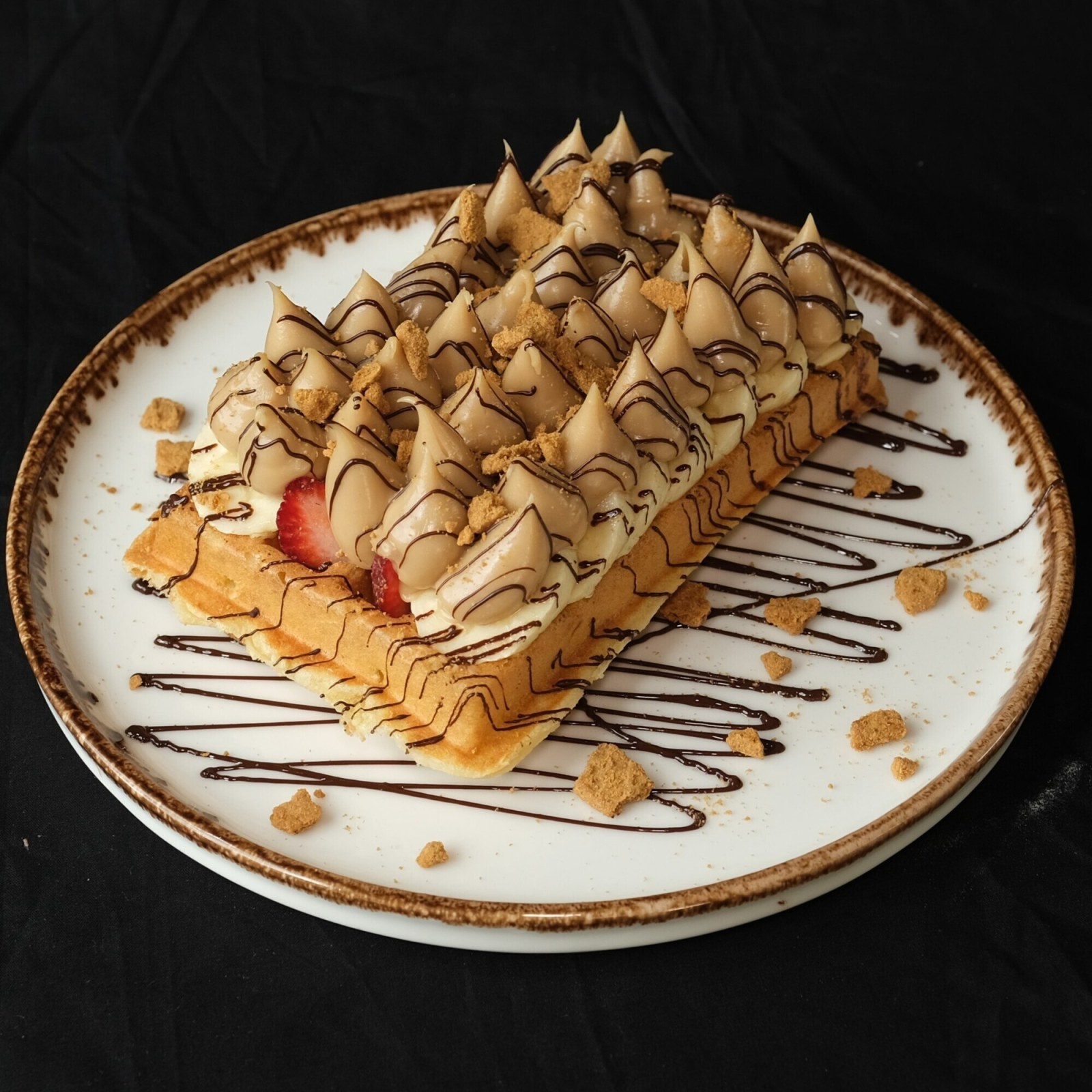 Lotus Kremalı Waffle