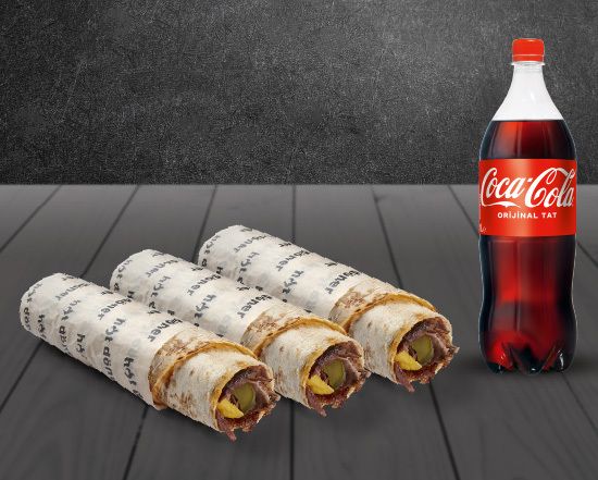 Üçlü Et Jumbo Dürüm Menü