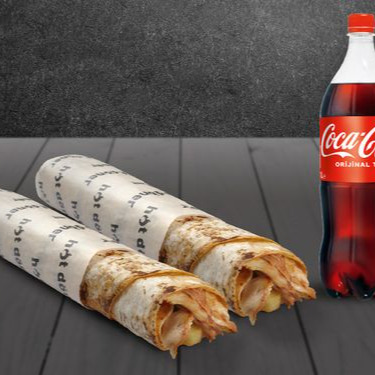 İkili Tavuk Dürüm ve 1 Lt Cola ve İki Adet Patates Menü