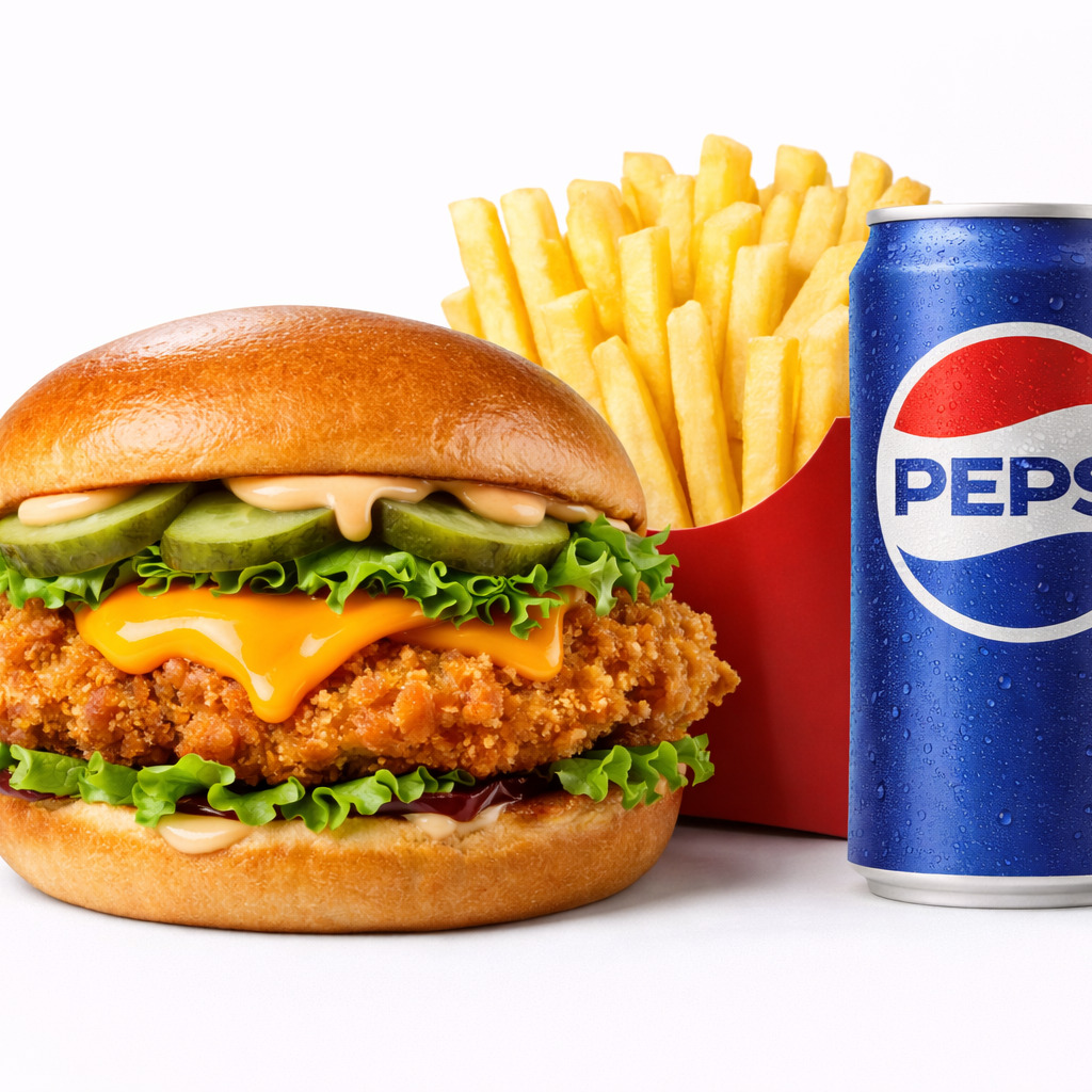 Mr Chicken Burger Menü
