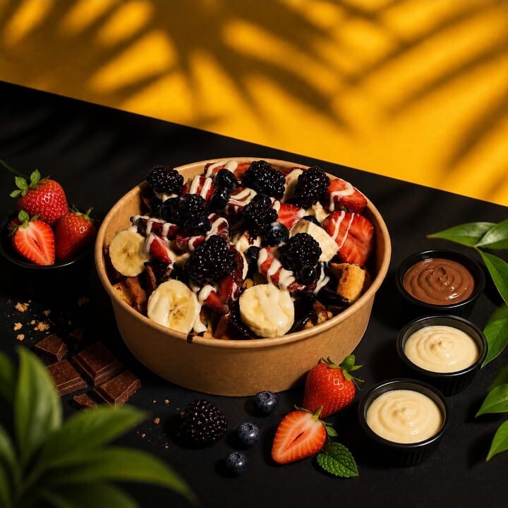 Waffle Bowl Kova Taze Meyveler