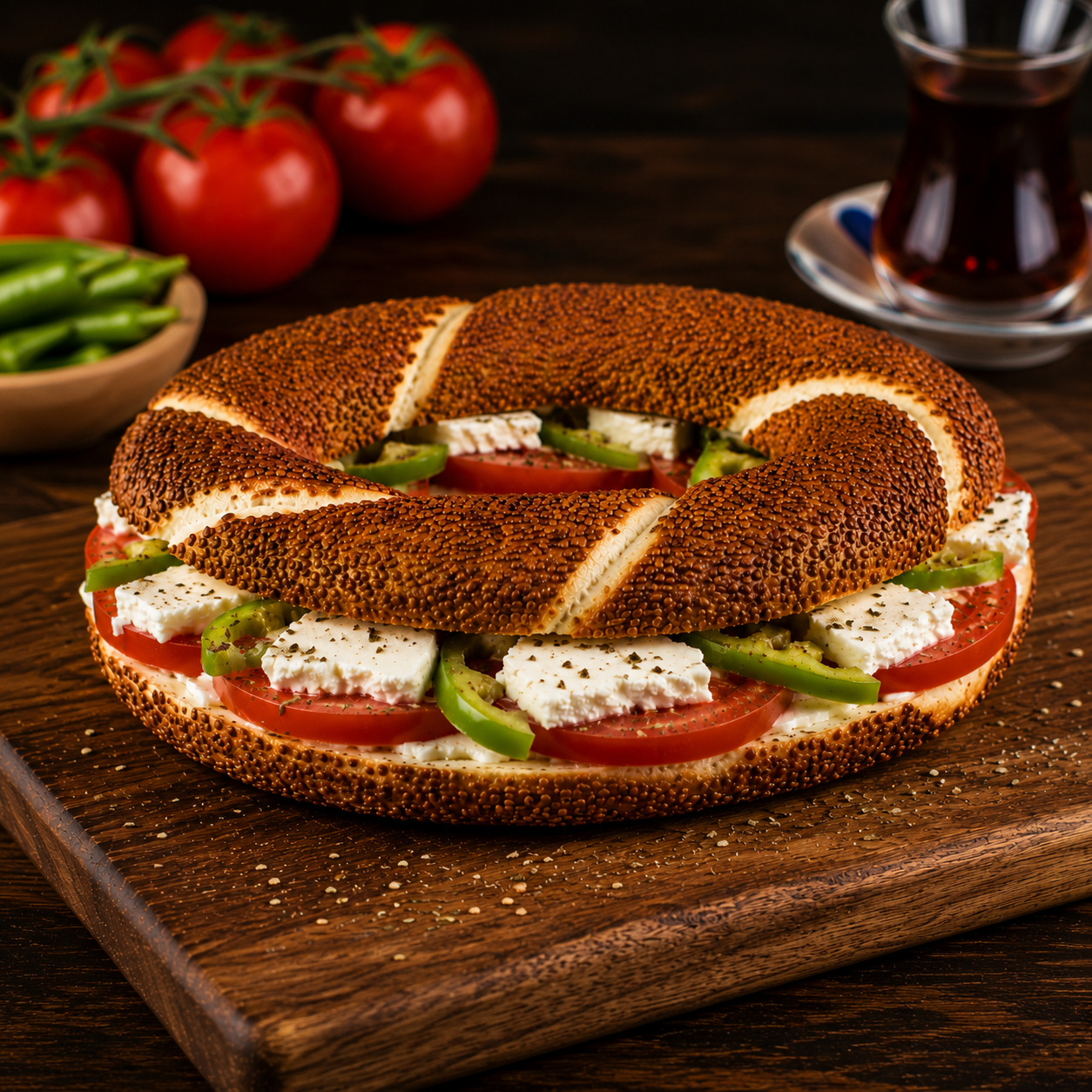 Beyaz Peynirli Simit Tost