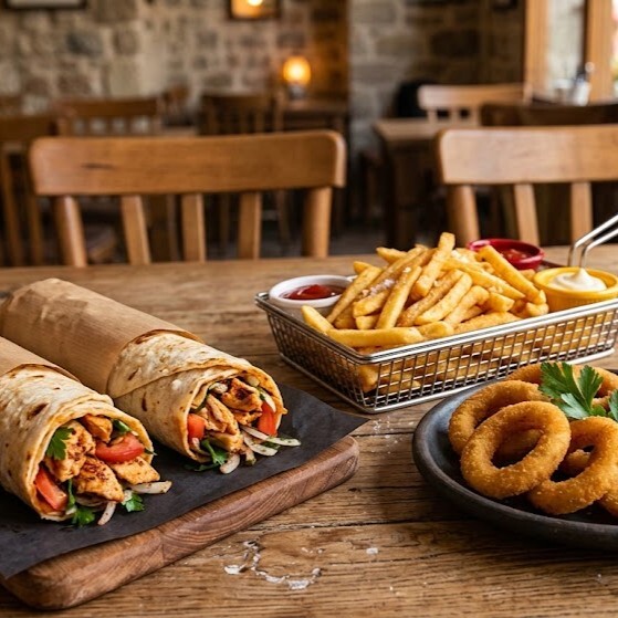 2'li Tavuk Tantuni Dürüm + Patates + 6'lı Soğan Halkası