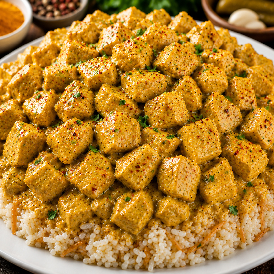 Pilav Üstü Köri Soslu Tavuk (Double) (600gr)