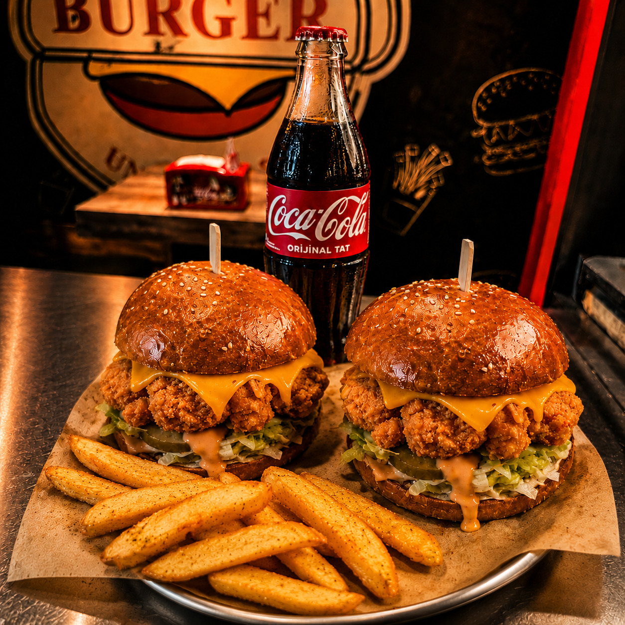 2'Li After Dinner Chicken Burger Menü