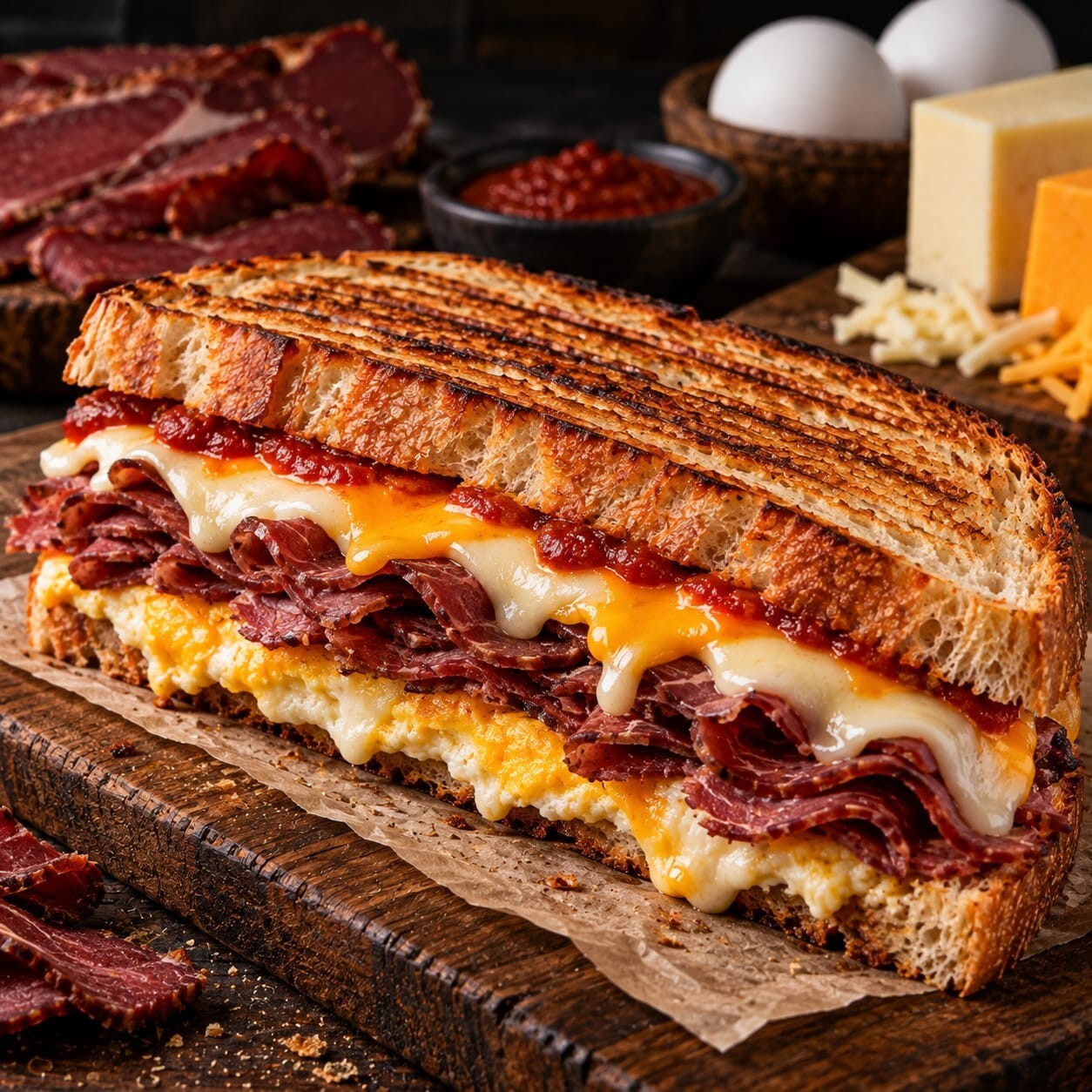 Pastırmalı Yumurtalı Tost