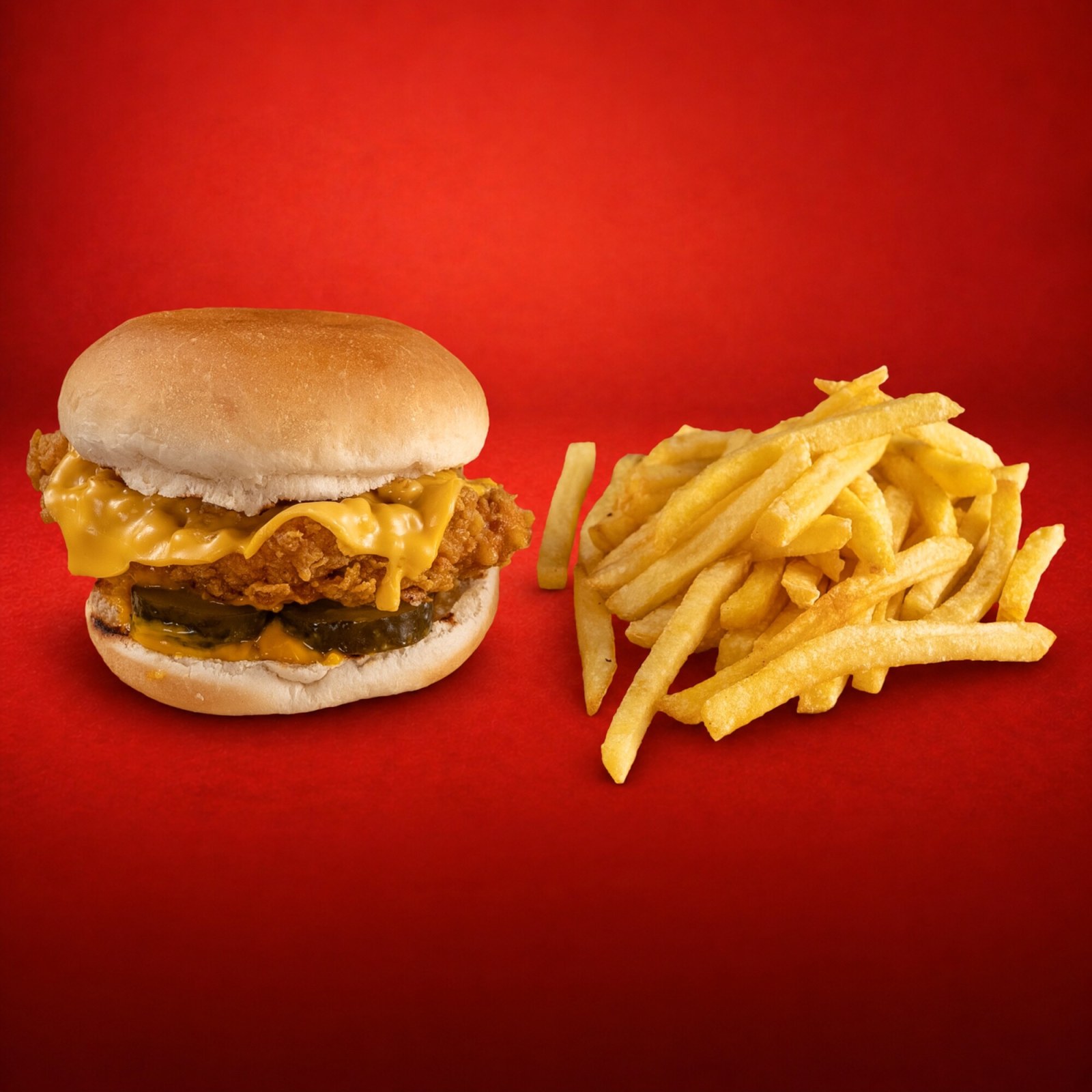 Cheddar Soslu Çıtır Tavuk Burger