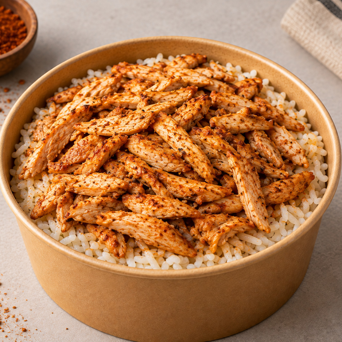 Cajun Baharatlı Tavuk Pilav