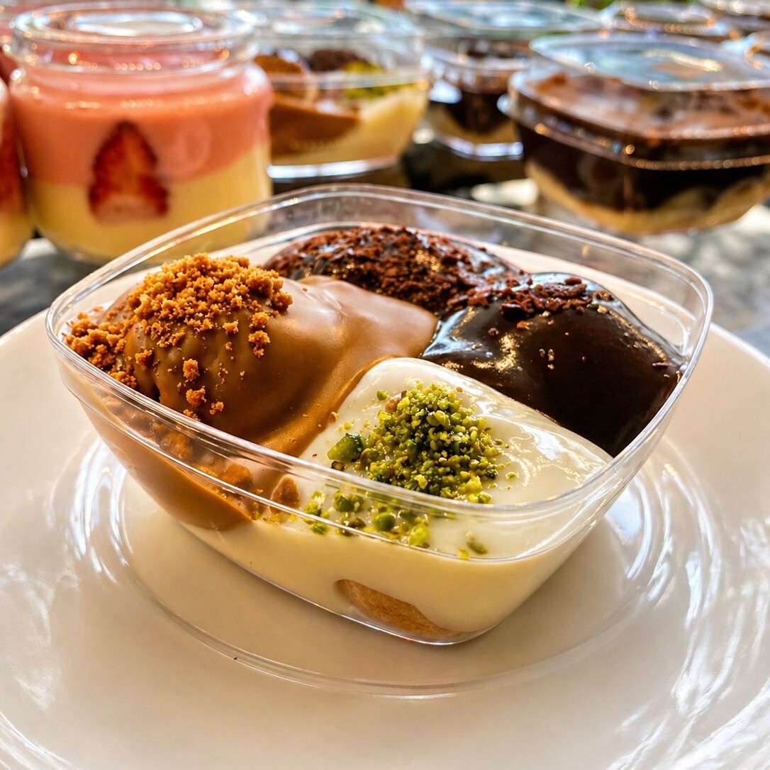 ⭐Beyaz Çikolatalı & Lotus Soslu Karışık Profiterol
