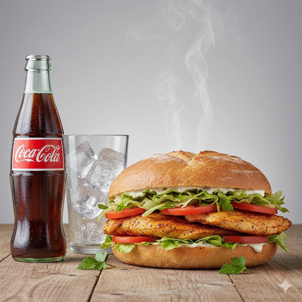 Kolalı Sanayi Usulu Tavuk Ekmek Menü