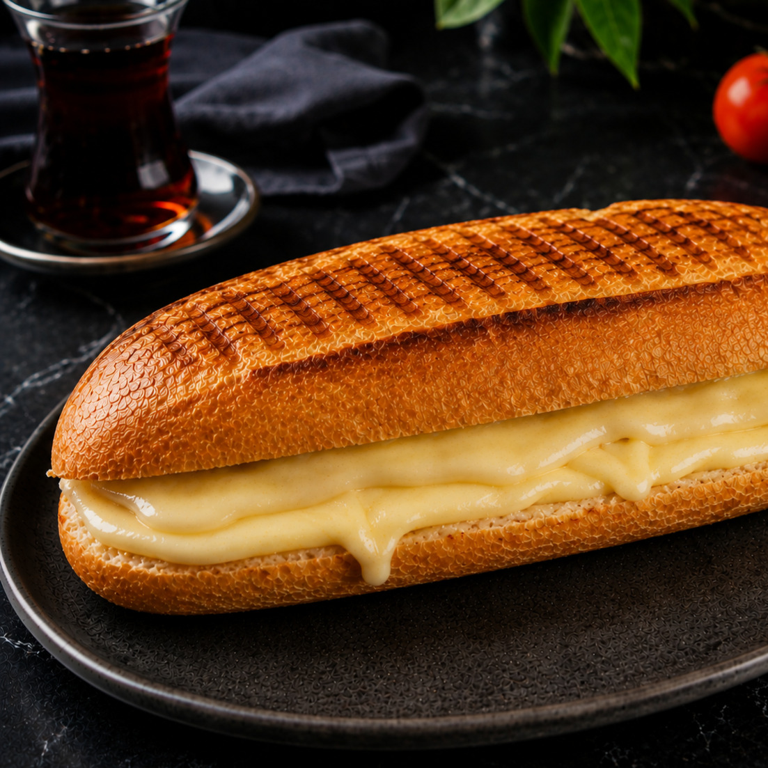 Yarım Ekmek Çift Kaşarlı Tost