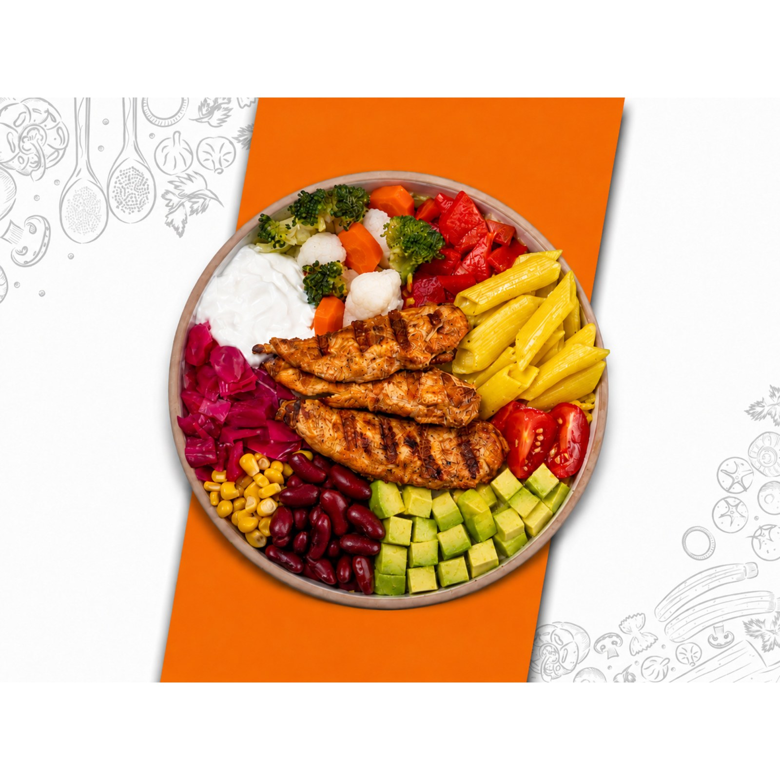 Tavuklu Makarnalı Bowl
