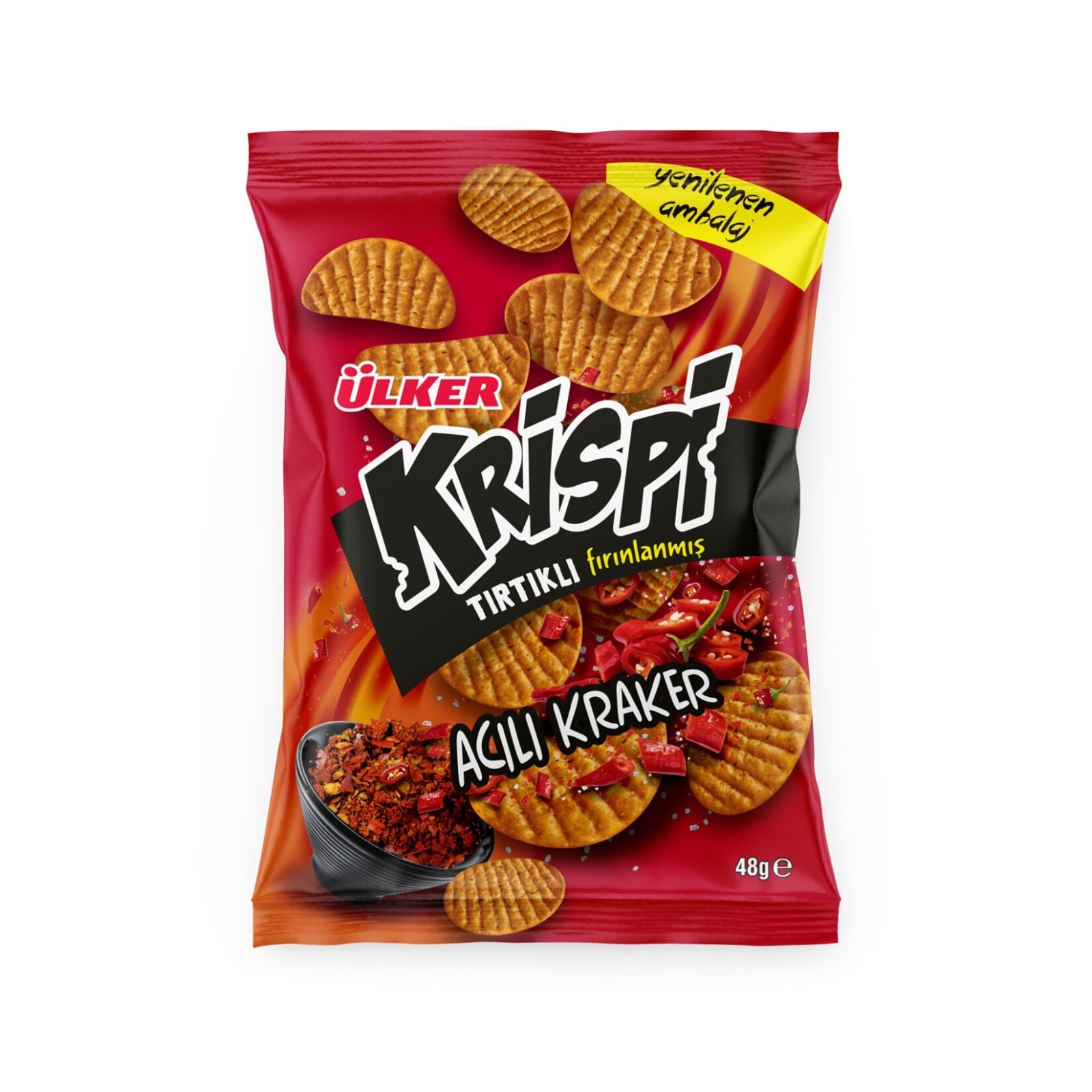 Ülker Krispi Tırtıklı Acılı Kraker