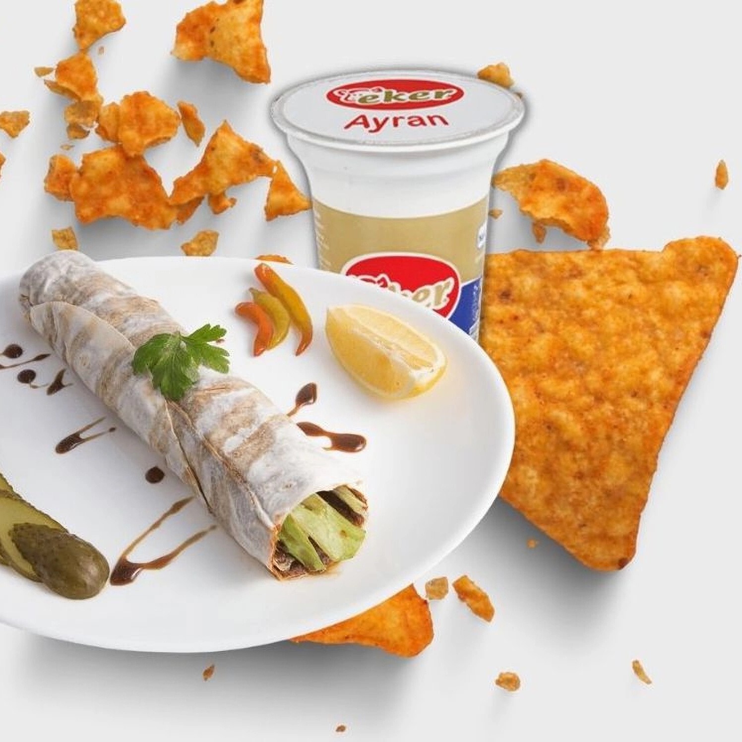 Doritos'lu Mega Çiğ Köfte Dürüm