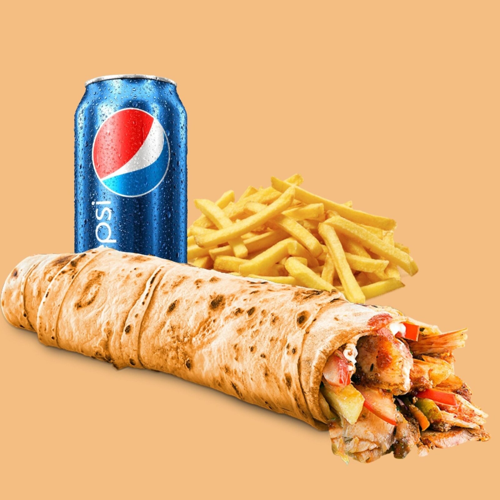 Combo Tavuk Döner Dürüm Menü