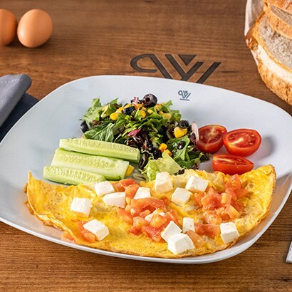 Beyaz Peynirli Domatesli Omlet