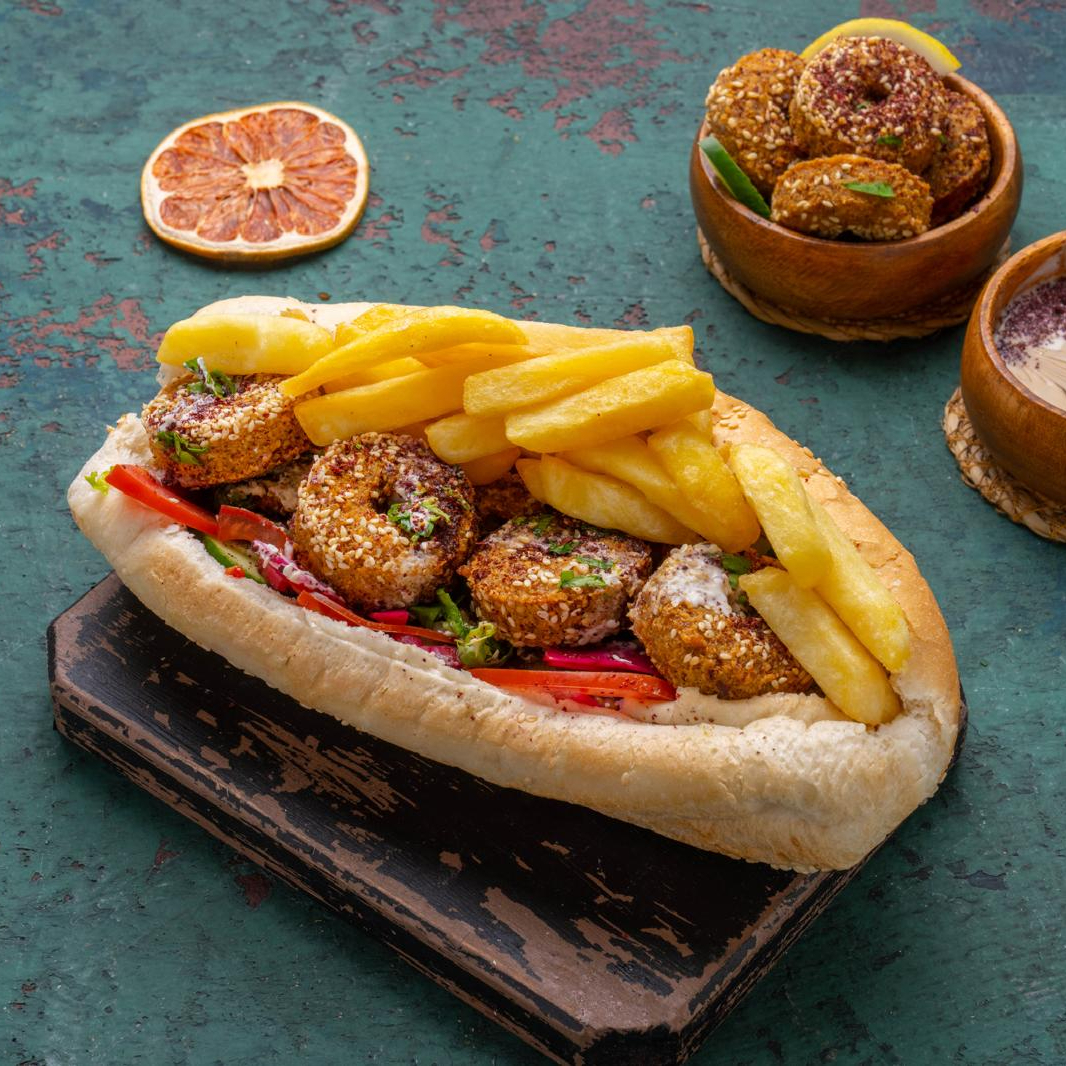 falafel patates sandviç