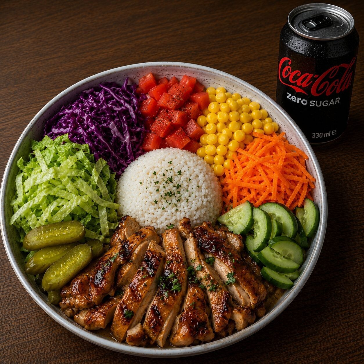 Izgara Tavuk Pirzola Bowl + Coca Cola