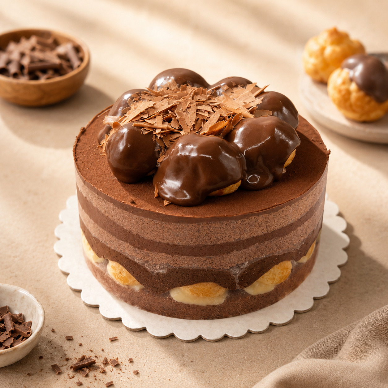 Profiterollü Pasta No: 0 (4 - 6 Kişilik)