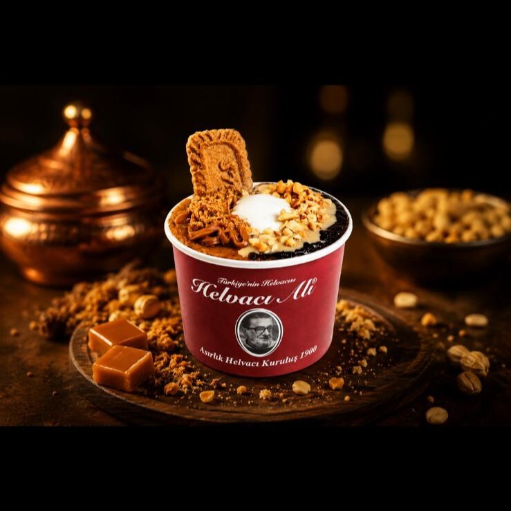 Çikolatalı & Lotus Bisküvili İrmik Helvası Dondurmalı (Extra boy 260 gr)