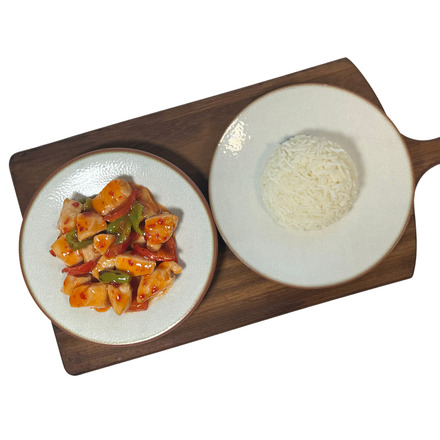 Tatlı Ekşi Soslu Tavuk & Basmati Pirinç Pilavı