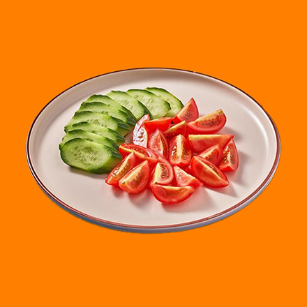 Söğüş Tabağı (Domates. Salatalık. Kekik. Zeytinyağı)