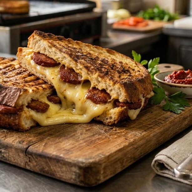 Tam Sucuk Kaşarlı Salçalı Tost