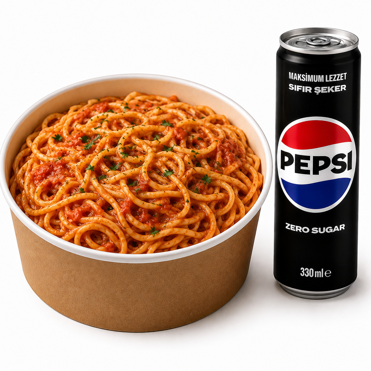 Spagetti Napoliten & Pepsi Max (330 ml)